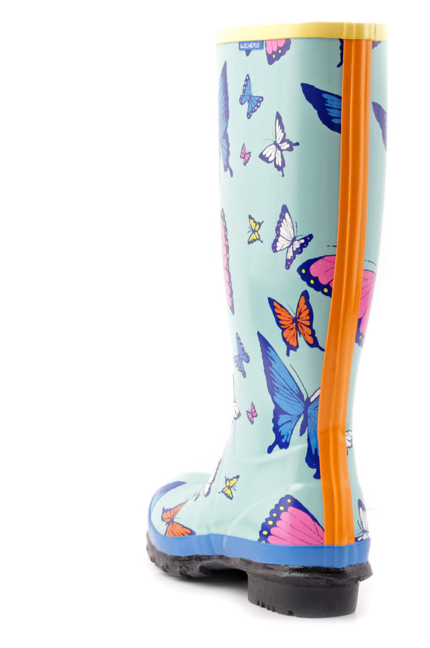 colorful rain boots