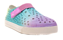 Luckers Kids Water Slip-On Sneaker, Color Glittery Pastel Tie-Dye