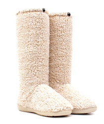 tall fuzzy slipper boots