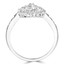 1/2 CTW Round Diamond Cluster Cocktail Ring in 14K White Gold (MDR160007)