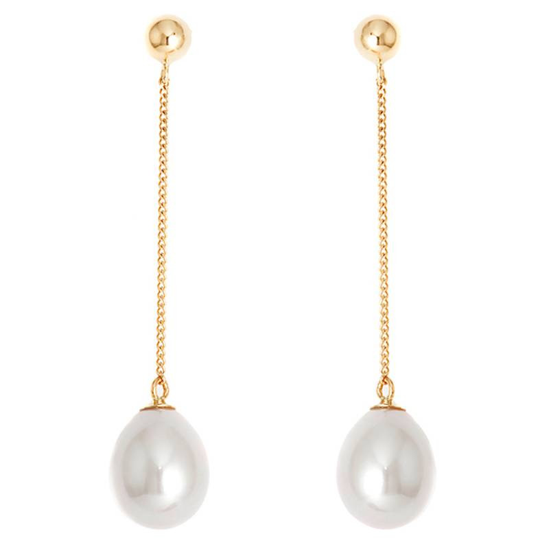 Vintage 14 K White and Yellow Gold Cultured Pearl Pierced Dangle Earri –  Laura Wilson Gallery