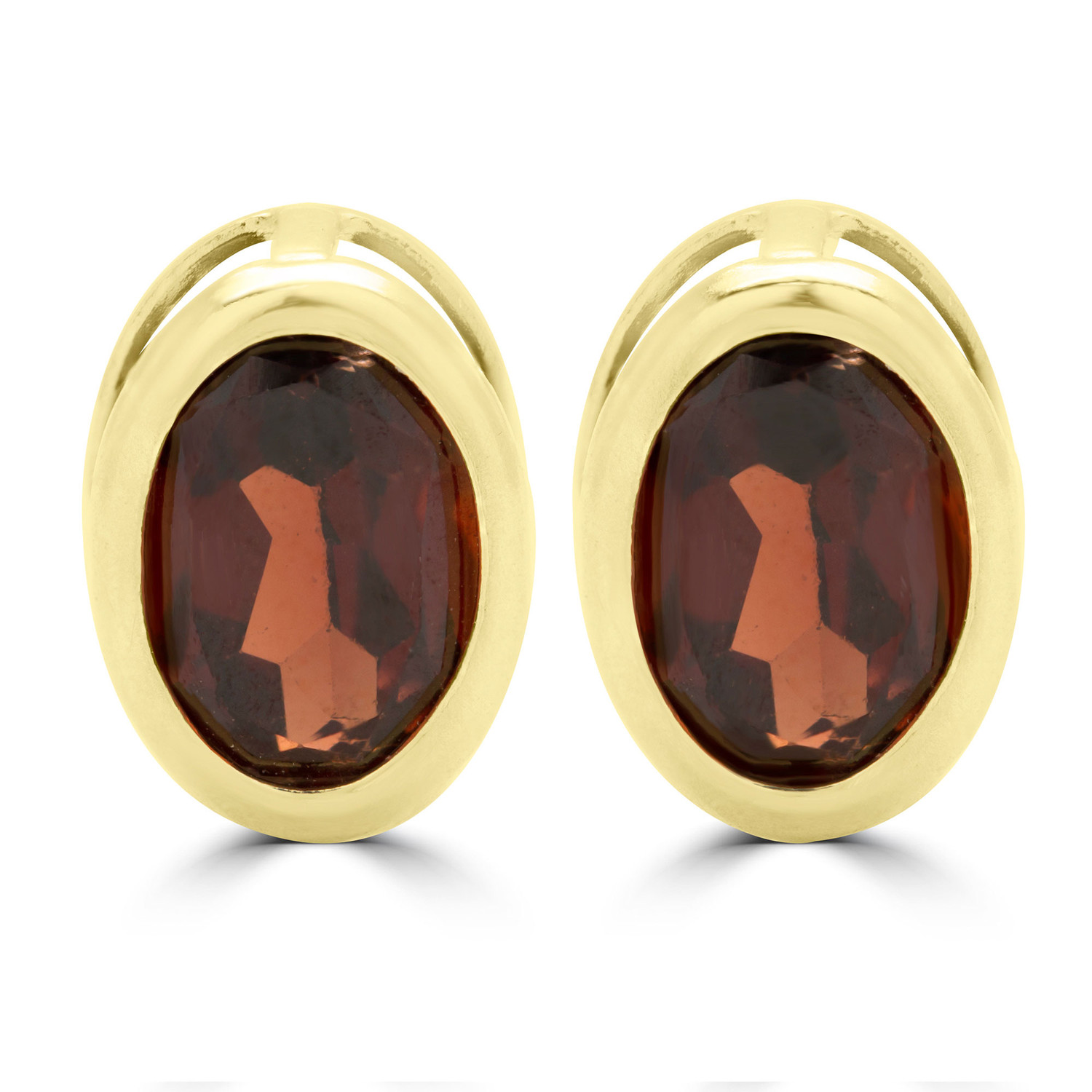 Garnet earrings 14k on sale gold