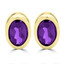 Gold Amethyst Stud Earrings | Majesty Diamonds