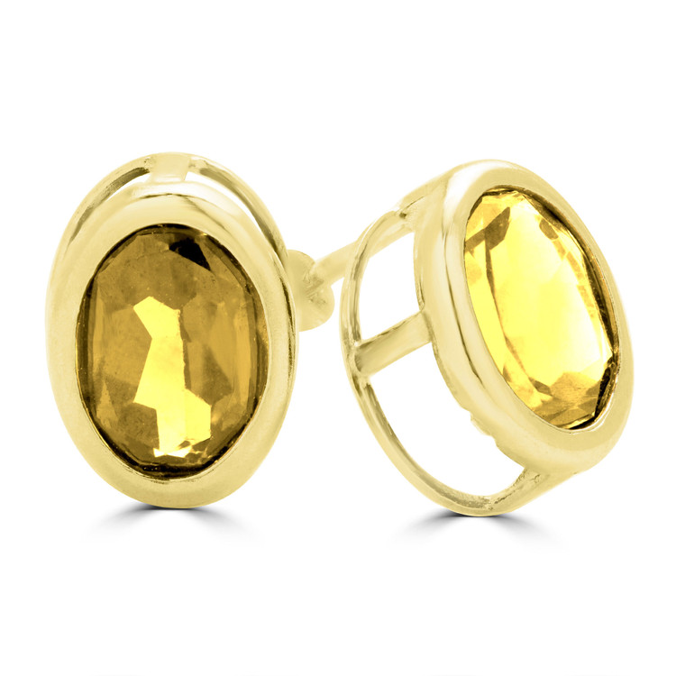 Citrine Gold Earrings | Majesty Diamonds