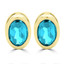 Blue Topaz Gold Earrings | Majesty Diamonds
