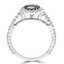 1 1/20 CTW Round Black Diamond Vintage Halo Engagement Ring in 10K White Gold (MDR170031)
