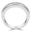 1/2 CTW Round Diamond Pave Semi-Eternity Wedding Band Ring in 14K White Gold (MDR170045)