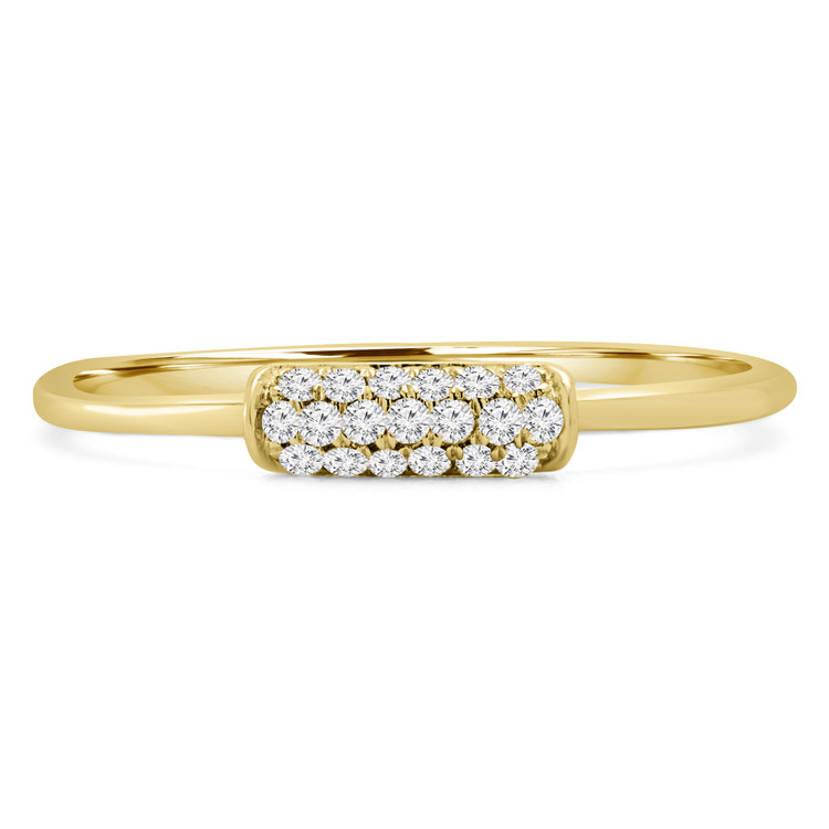1/8 CTW Round Diamond Cocktail Ring in 14K Yellow Gold (MDR170047)