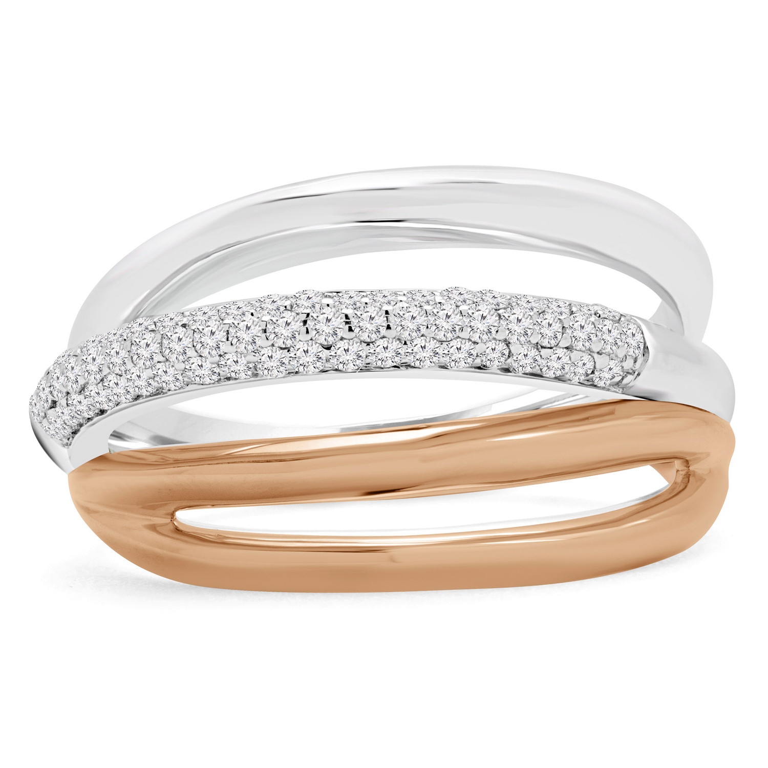 Two Tone Wedding Ring | Majesty Diamonds