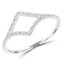1/10 CTW Round Diamond Cocktail Ring in 14K White Gold (MDR170053)