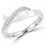 1/6 CTW Round Diamond Cocktail Ring in 14K White Gold (MDR170054)