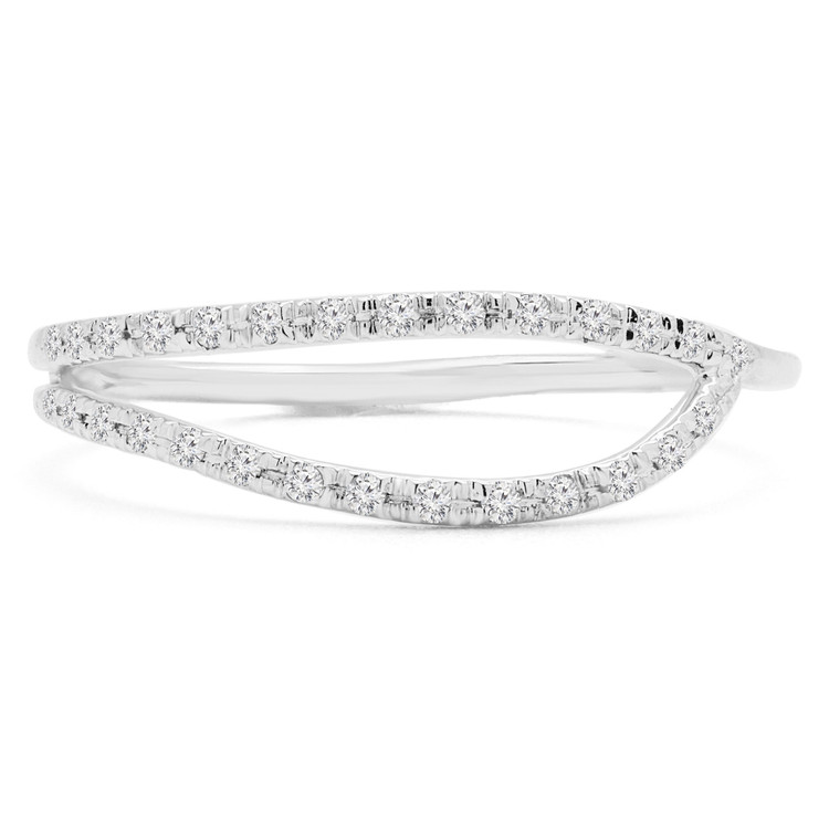 1/10 CTW Round Diamond Cocktail Ring in 14K White Gold (MDR170056)
