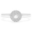 1/6 CTW Round Diamond Cocktail Ring in 14K White Gold (MDR170068)