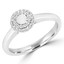 1/6 CTW Round Diamond Cocktail Ring in 14K White Gold (MDR170068)