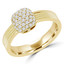 1/4 CTW Round Diamond Cocktail Ring in 14K Yellow Gold (MDR170076)