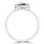 3/4 CTW Pear Purple Iolite Pear Halo Cocktail Engagement Ring in 14K White Gold (MDR170080)