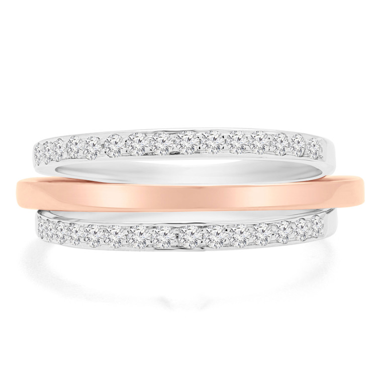 1/3 CTW Round Diamond Cocktail Ring in 14K Two-Tone Gold (MDR170083)