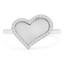 1/5 CTW Round Diamond Heart Cocktail Ring in 14K White Gold (MDR170086)