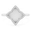 1/6 CTW Round Diamond Floral Cocktail Ring in 14K White Gold (MDR170087)