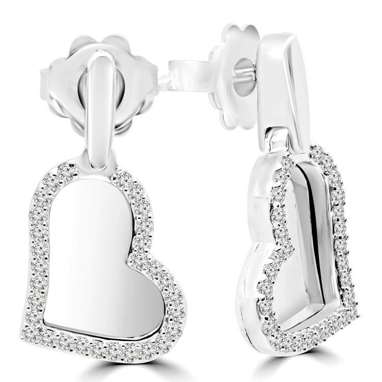 Diamond Heart Stud Earrings | Majesty Diamonds