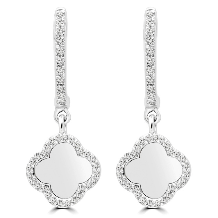 White Gold Diamond Dangle Earrings | Majesty Diamonds