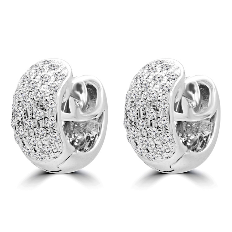 Diamond Huggie Hoop Earrings | Majesty Diamonds