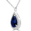 Blue Sapphire Pendant Necklace| Majesty Diamonds