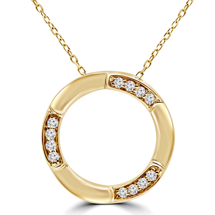 Diamond Circle Pendant Necklace | Majesty Diamonds