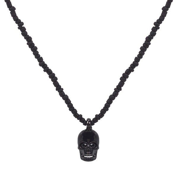 Men's Black Steel Skull Pendant (MVA0021)