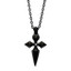 Men's Black Steel Gothic Cross Pendant (MVA0026)