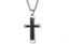 Men's Black Steel Cross Pendant (MVA0045)