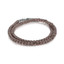 Men's Brown Hematite Steel Wrap Bracelet (MVA0053)