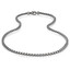 Men's Black Matte Round Box Steel Necklace (MVA0106)