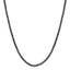 Men's Black Round Box Link Steel Necklace (MVA0110)