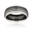 Men's Matte3 Lined Steel Ring (MVA0137)