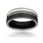Men's Black 3 Tone Steel Ring (MVA0138)