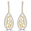 1/2 CTW Round Diamond Pear Drop/Dangle Earrings in 14K Yellow Gold (MDR180002)