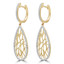 1/2 CTW Round Diamond Pear Drop/Dangle Earrings in 14K Yellow Gold (MDR180002)