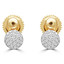 1/7 CTW Round Diamond Cluster Stud Earrings in 14K Yellow Gold (MDR180003)