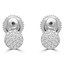 1/6 CTW Round Diamond Cluster Stud Earrings in 14K White Gold (MDR180004)