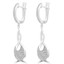 3/8 CTW Round Diamond Infinity Cluster Drop/Dangle Earrings in 14K White Gold (MDR180007)