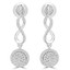 2/5 CTW Round Diamond Infinity Cluster Halo Drop/Dangle Earrings in 14K White Gold (MDR180009)