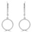 1/5 CTW Round Diamond Circle Drop/Dangle Earrings in 14K White Gold (MDR180010)
