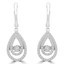 1/3 CTW Round Diamond Double Pear Halo Drop/Dangle Earrings in 14K White Gold (MDR180012)