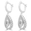 1/3 CTW Round Diamond Double Pear Halo Drop/Dangle Earrings in 14K White Gold (MDR180012)