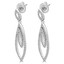 1/3 CTW Round Diamond Marquise Drop/Dangle Earrings in 14K White Gold (MDR180013)
