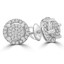 1/3 CTW Round Diamond Halo 4-Prong Cluster Stud Earrings in 10K White Gold (MDR180016)