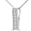 2/5 CTW Round Diamond Channel Set Bar Pendant Necklace in 14K White Gold (MDR180018)