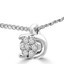1/20 CTW Round Diamond Cluster Pendant Necklace in 10K White Gold (MDR180019)