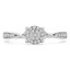 1/7 CTW Round Diamond Promise Cluster Engagement Ring in 10K White Gold (MDR180026)